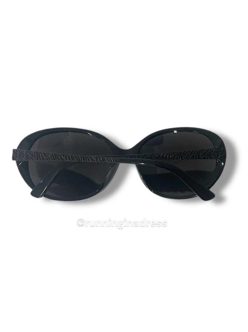 Anne Klein AK7000 Black Oversized Oval Sunglasses / NWOT Y2K Retro Chic UV Sun